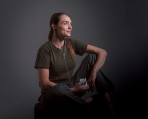 A woman uses Alpha-Stim
