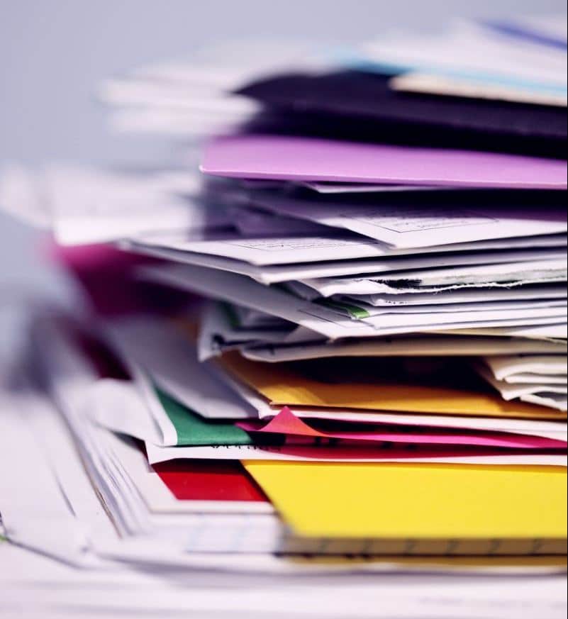 A pile of mail